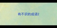 有不识的成语