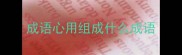 成语心用组成什么成语