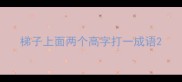 梯子上面两个高字打一成语