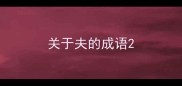 关于夫的成语