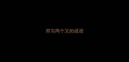 用写两个又的成语