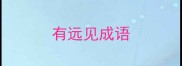 有远见成语