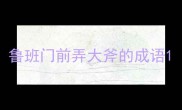 鲁班门前弄大斧的成语