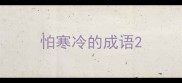 怕寒冷的成语