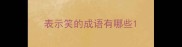 表示笑的成语有哪些
