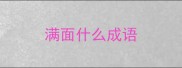 满面什么成语