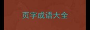页字成语大全
