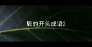 辰的开头成语