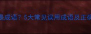 烟如织不是成语5大常见误用成语及正确用法指南