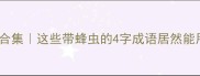 蜂虫成语合集这些带蜂虫的4字成语居然能用来夸人