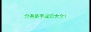 含有是字成语大全