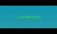 心成语有哪些成语吗