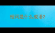 理词是什么成语