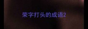 荣字打头的成语