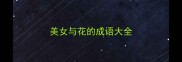 美女与花的成语大全