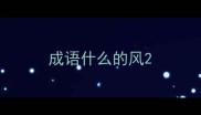 成语什么的风