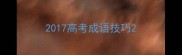 2017高考成语技巧