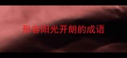 形容阳光开朗的成语