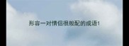 形容一对情侣很般配的成语