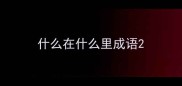 什么在什么里成语