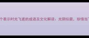 10个表示时光飞逝的成语及文化解读光阴似箭珍惜当下
