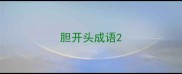 胆开头成语