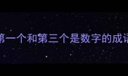 第一个和第三个是数字的成语