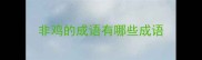 非鸡的成语有哪些成语