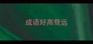 成语好高骛远