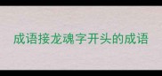 成语接龙魂字开头的成语