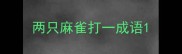 两只麻雀打一成语