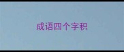 成语四个字积