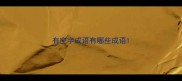 有空字成语有哪些成语