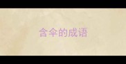 含伞的成语
