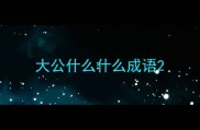 大公什么什么成语