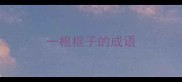 一根棍子的成语