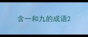 含一和九的成语