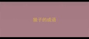 独子的成语