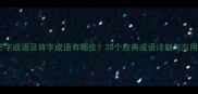 常见芒字成语及背字成语有哪些20个经典成语详细与应用场景