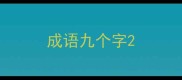 成语九个字