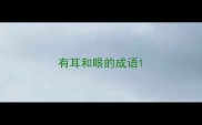 有耳和眼的成语