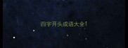 四字开头成语大全