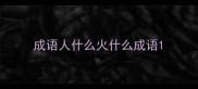 成语人什么火什么成语