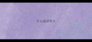 什么成语带火
