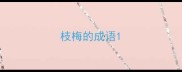 枝梅的成语