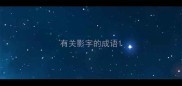 有关影字的成语