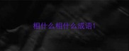 相什么相什么成语