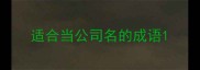 适合当公司名的成语
