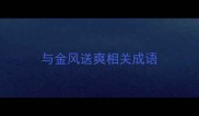 与金风送爽相关成语
