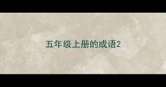 五年级上册的成语
